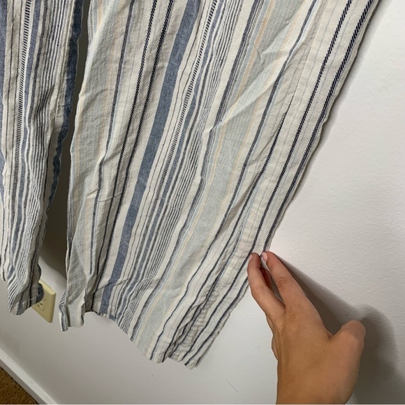 Drew white blue stripe beach straight leg pull on pant - Picture 5 of 10